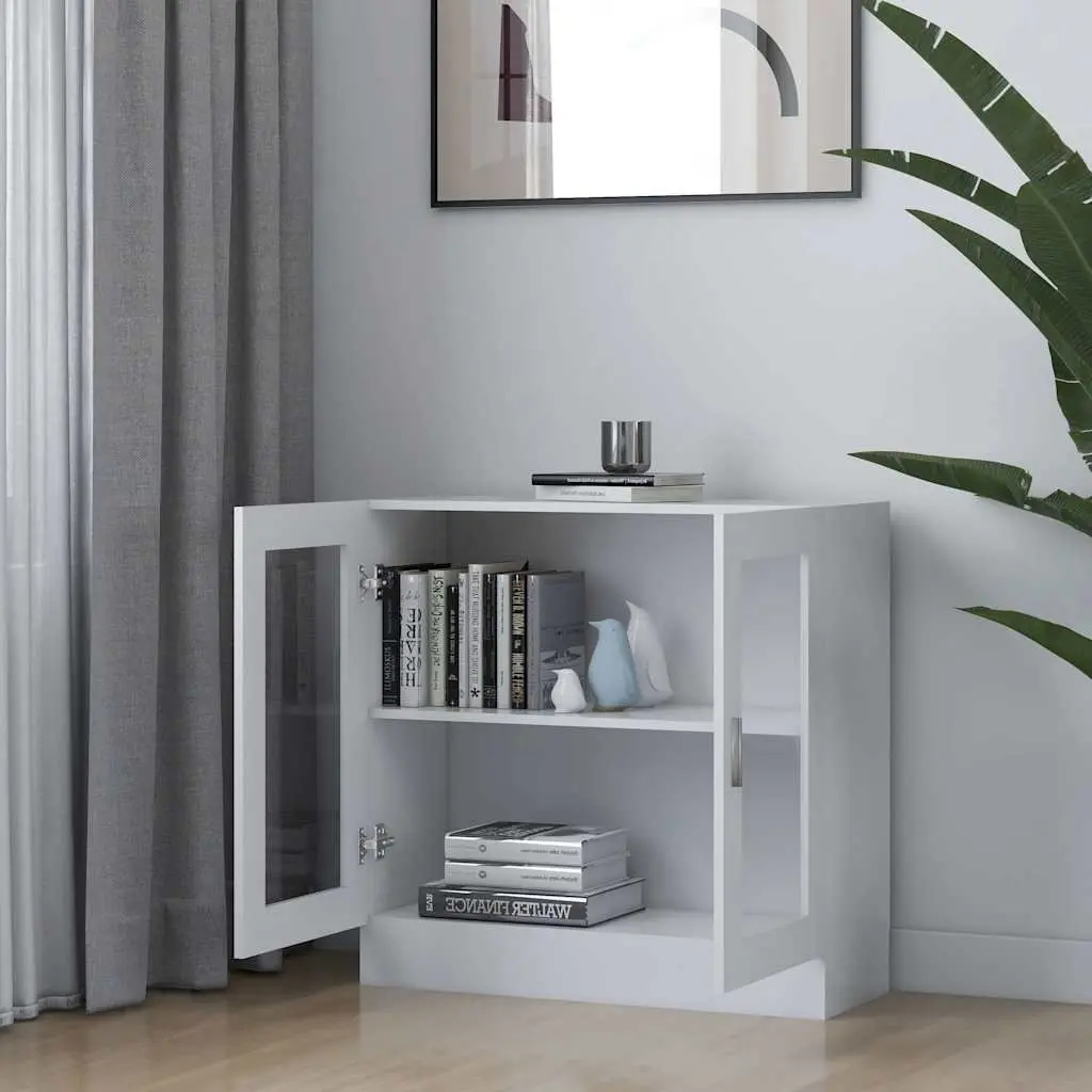 White Vitrine Cabinet for Books and Display