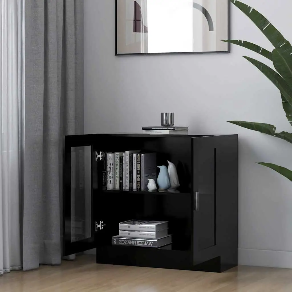 Black Display Cabinet 82.5x30.5x80cm