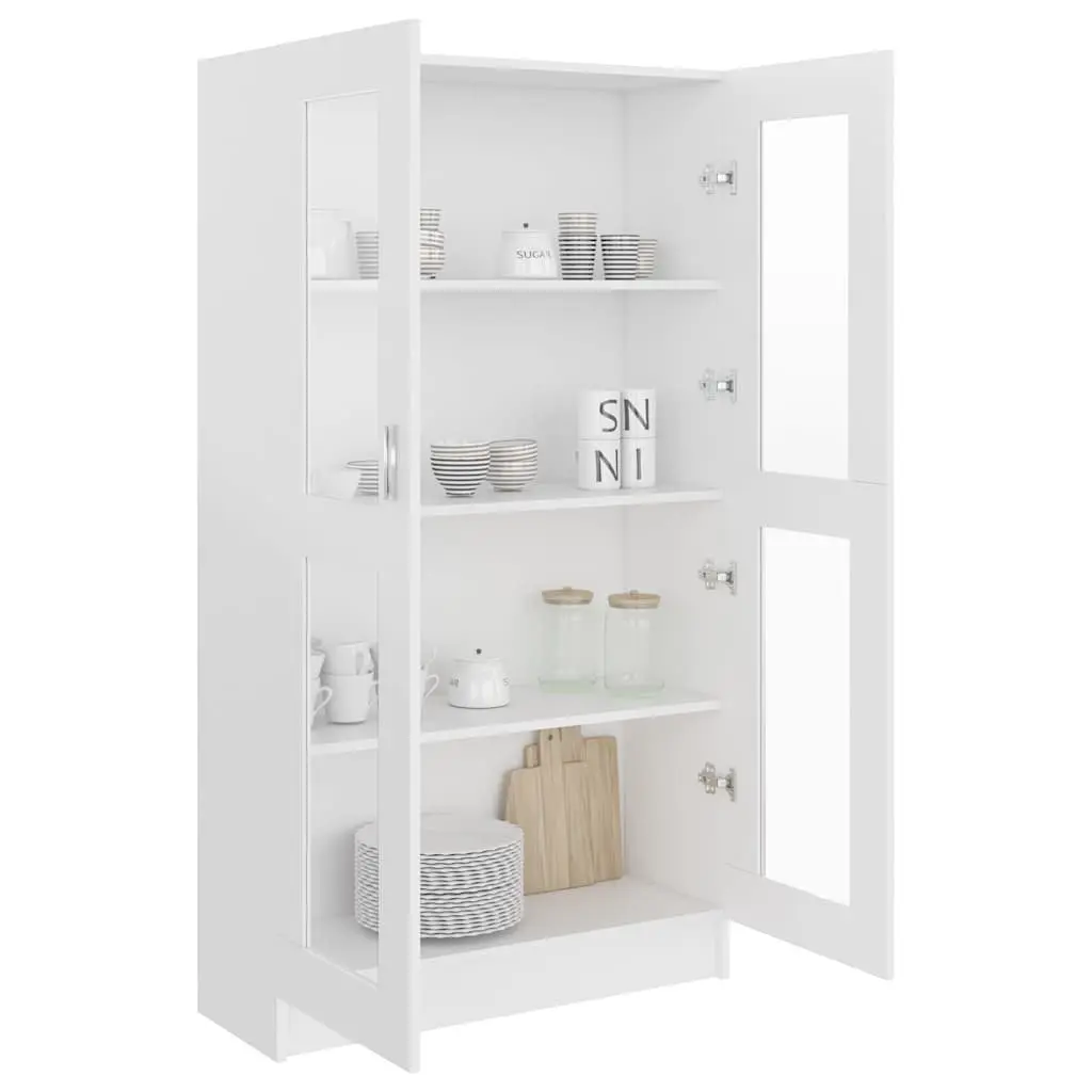Vitrine Cabinet Engineered Wood 82.5x30.5x150cm White