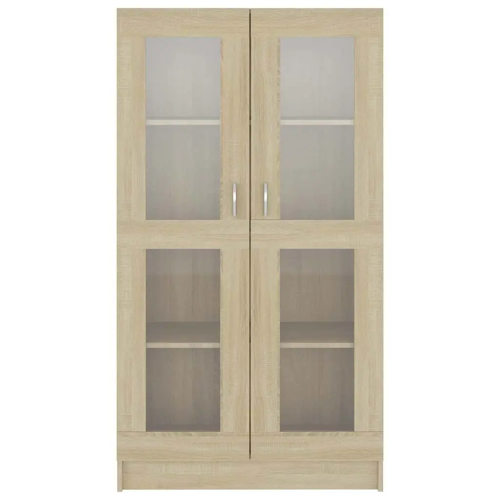 Engineered Wood Vitrine Cabinet with 4 Compartments