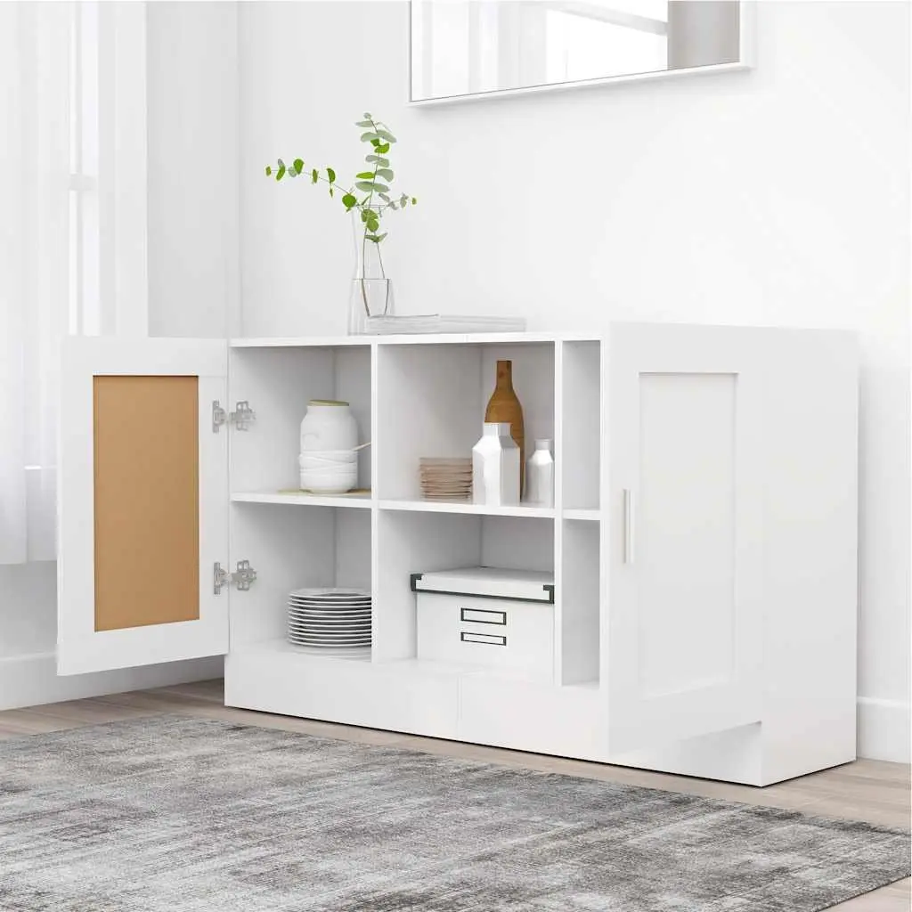 White Storage Sideboard Cabinet 120cm
