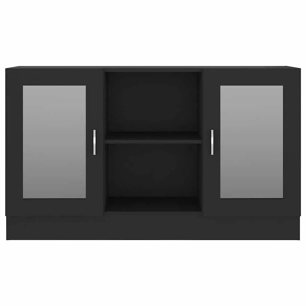 Black Vitrine Cabinet with Durable Build