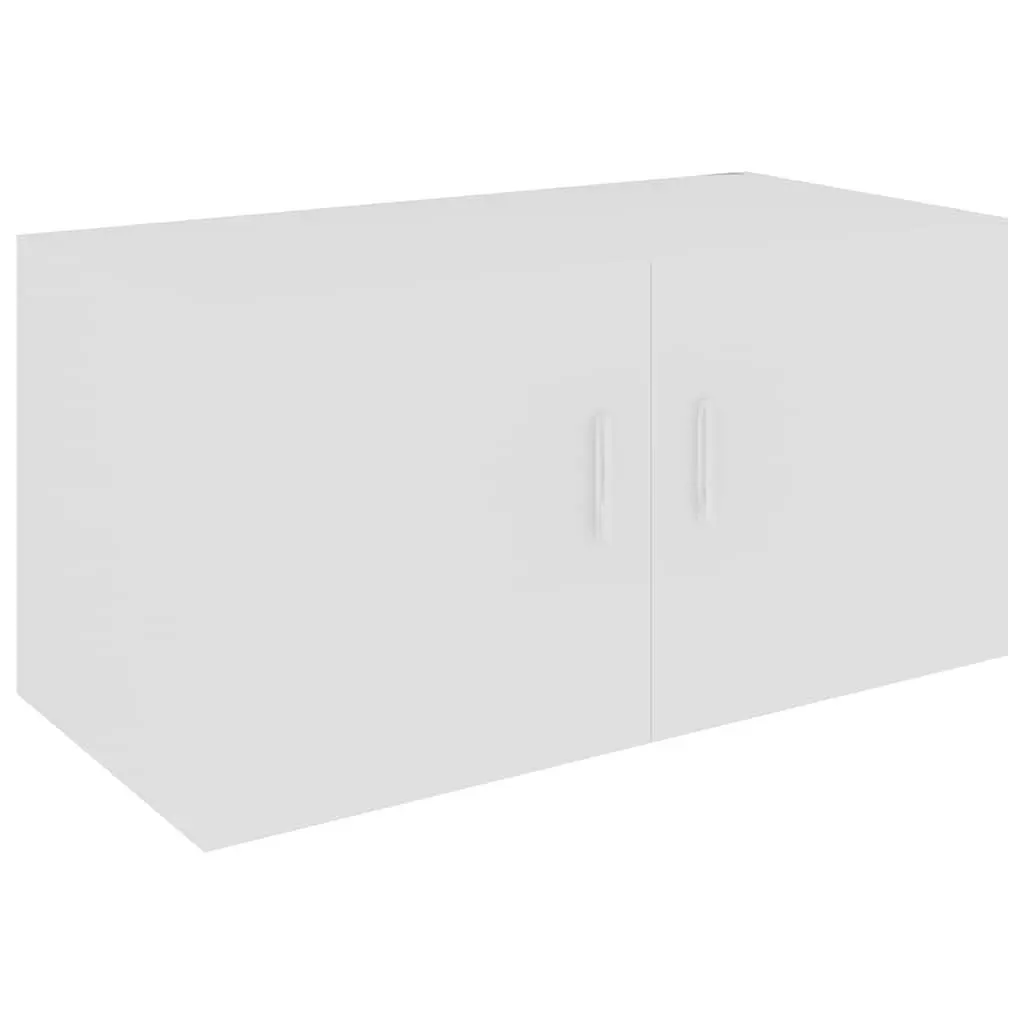 Wall Mounted Cabinet Engineered Wood 80x39x40cm White Storage Shelving Unit with Doors