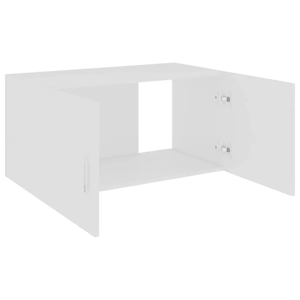 Wall Mounted Cabinet Engineered Wood 80x39x40cm White Storage Shelving Unit with Doors