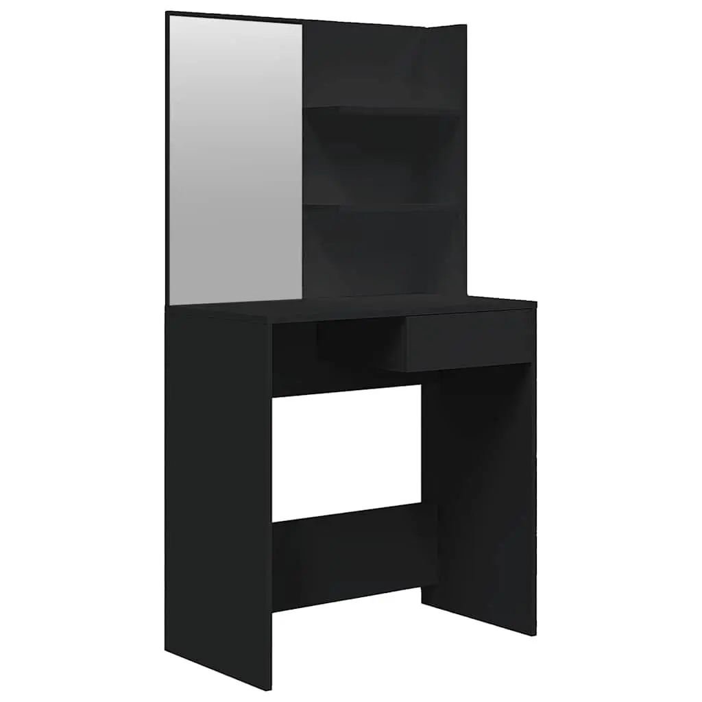 Black Vanity Dressing Table with Mirror