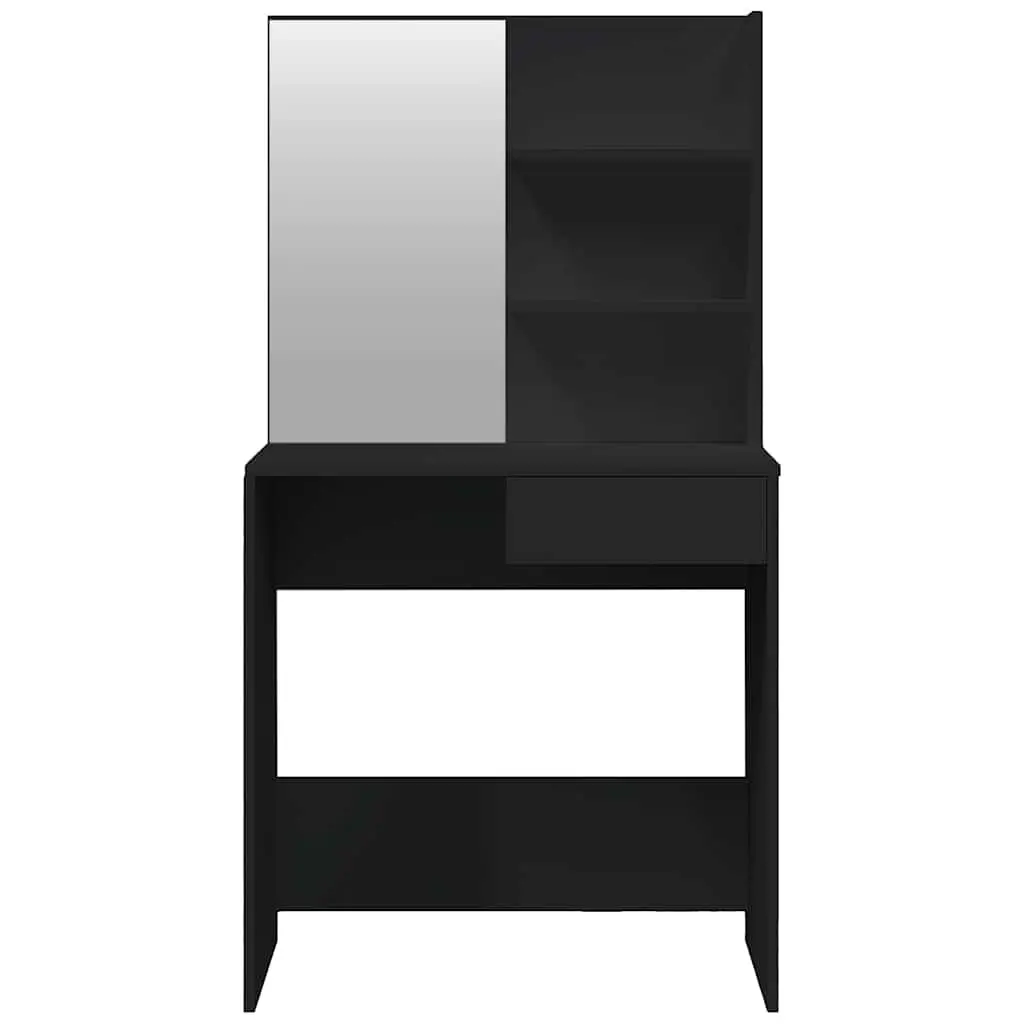 Black Vanity Dressing Table with Mirror