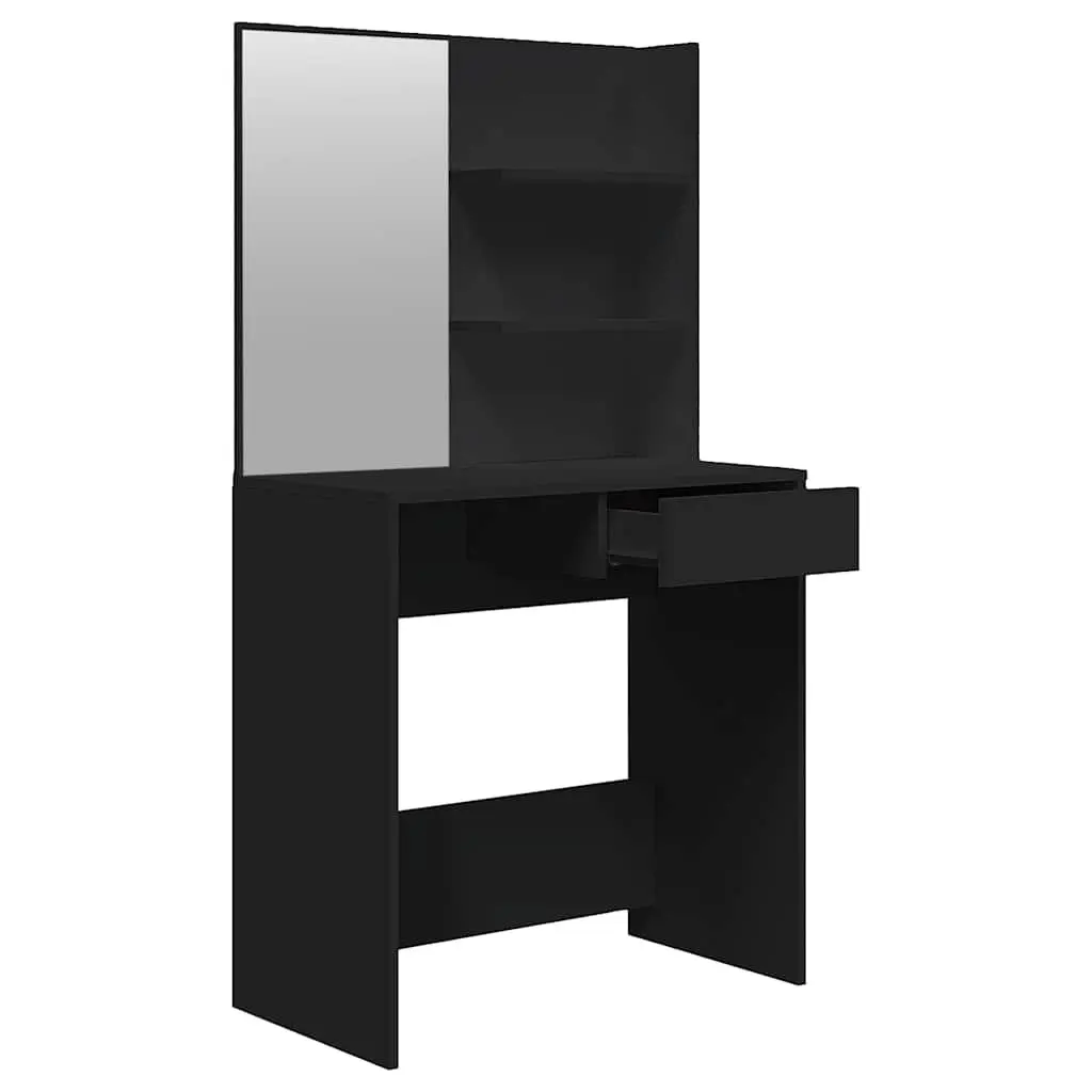 Black Vanity Dressing Table with Mirror