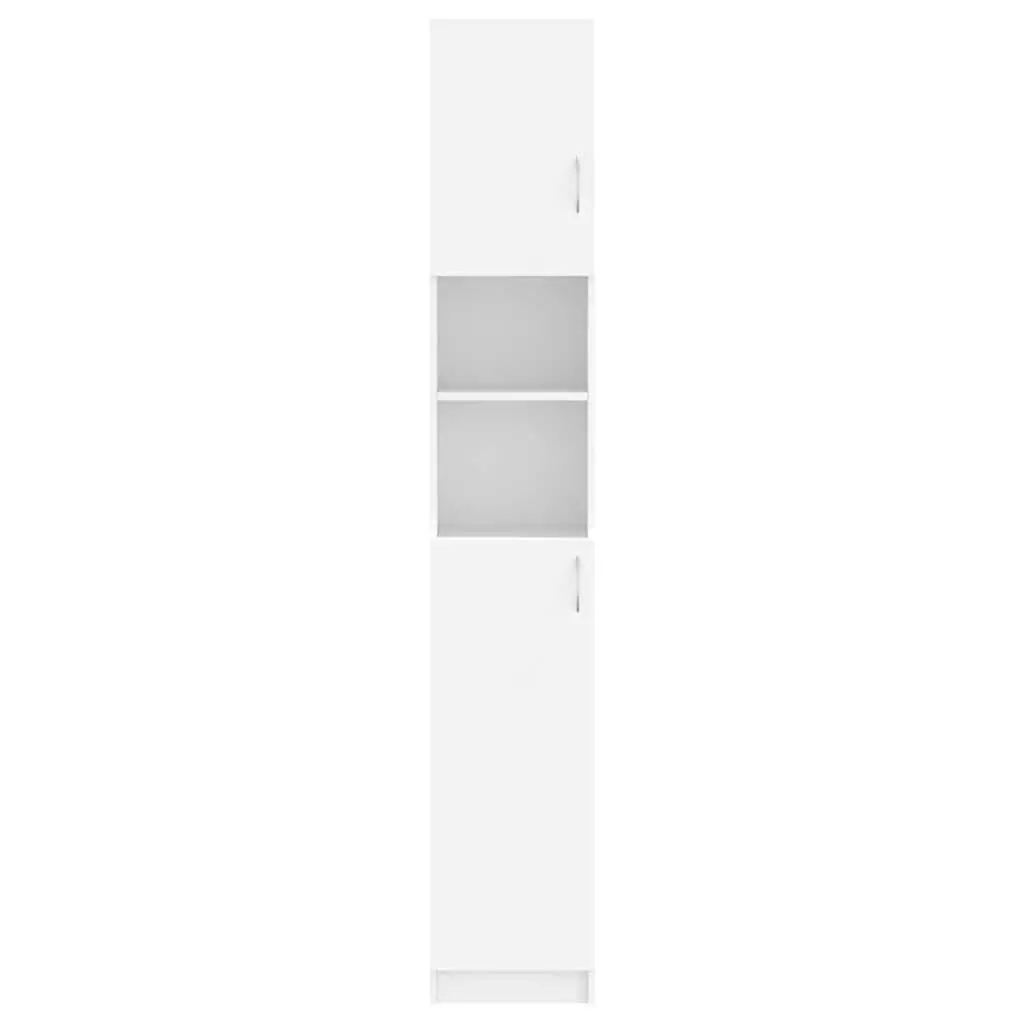White Bathroom Storage Cabinet with 4 Shelves