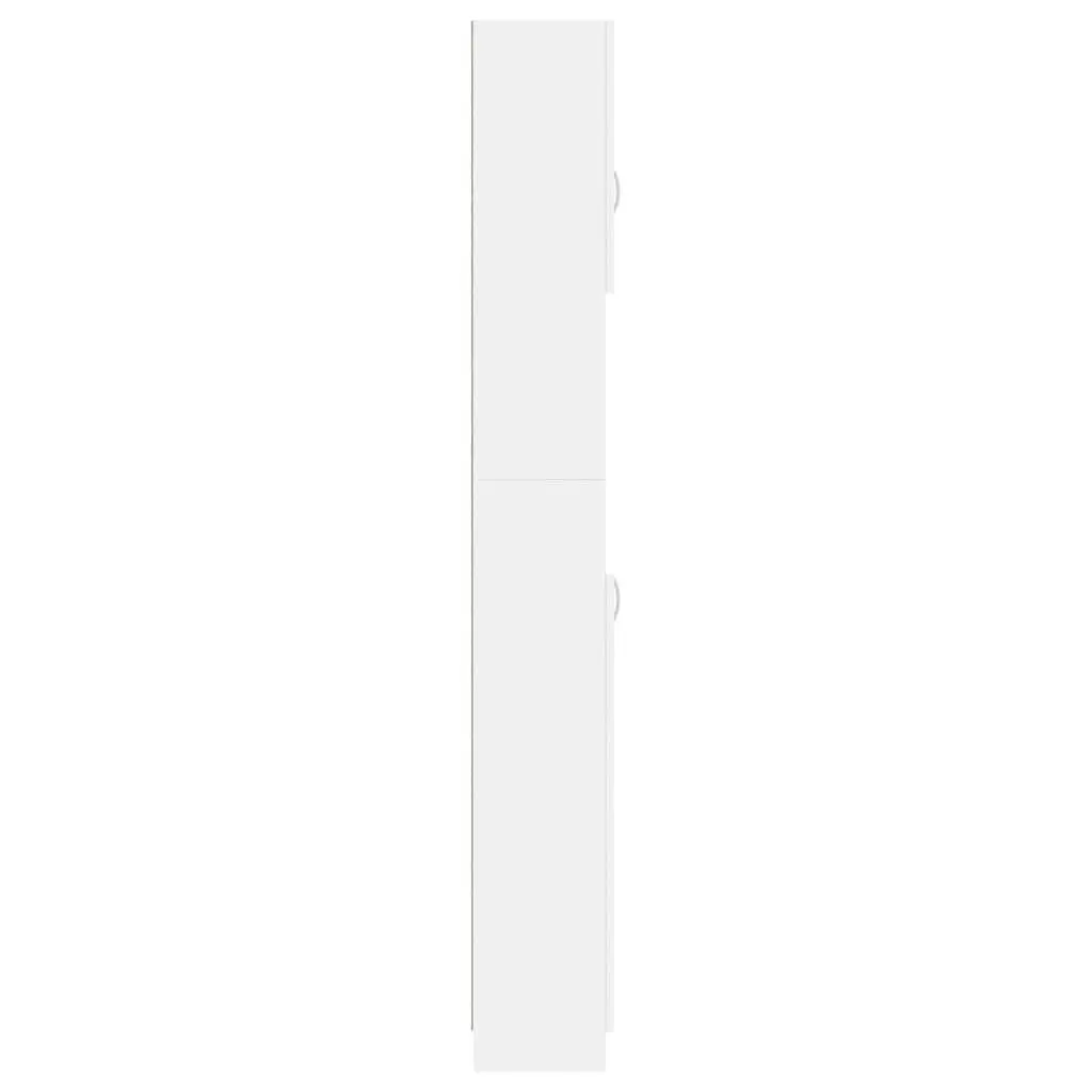White Bathroom Storage Cabinet with 4 Shelves