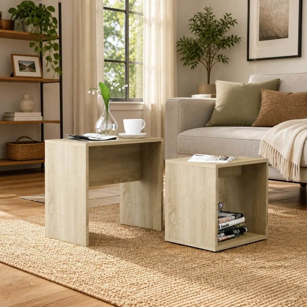 2-Piece Nesting Coffee Table Set for Living Room