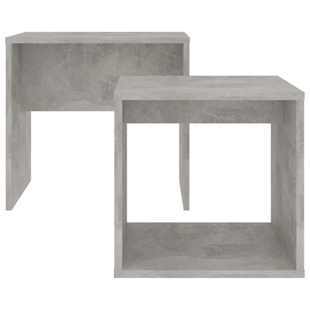 Coffee Table Set 2-Piece Nesting Grey Contemporary Living Room Accent Tables