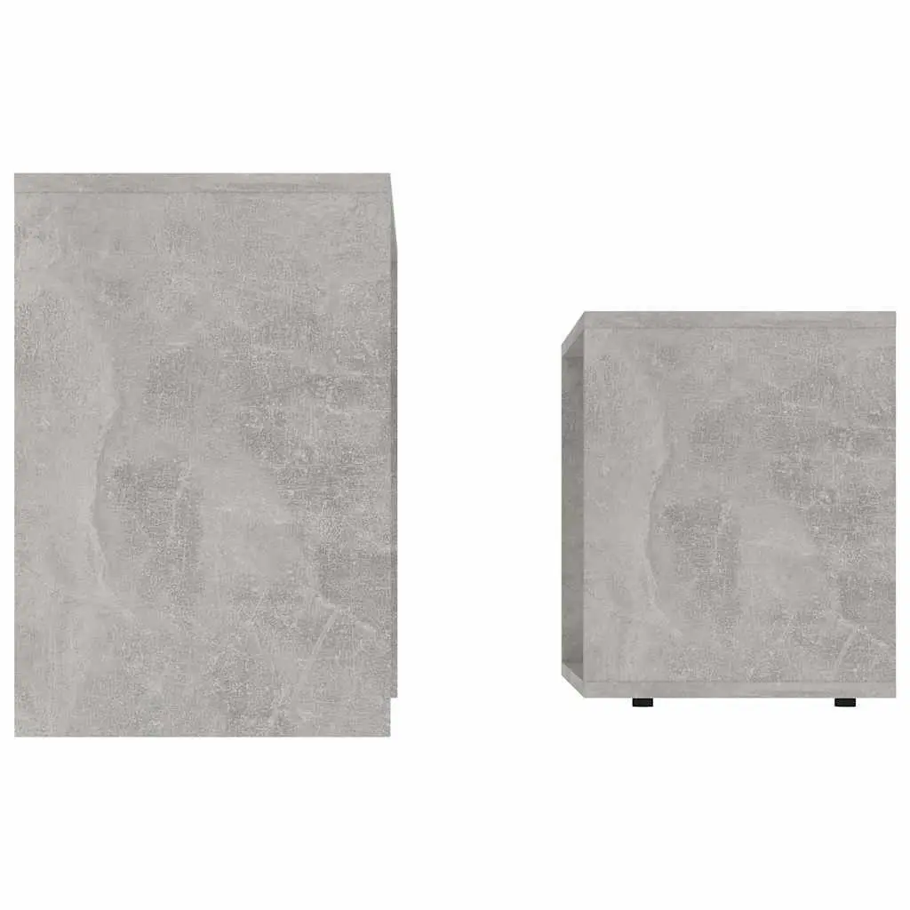 Coffee Table Set 2-Piece Nesting Grey Contemporary Living Room Accent Tables