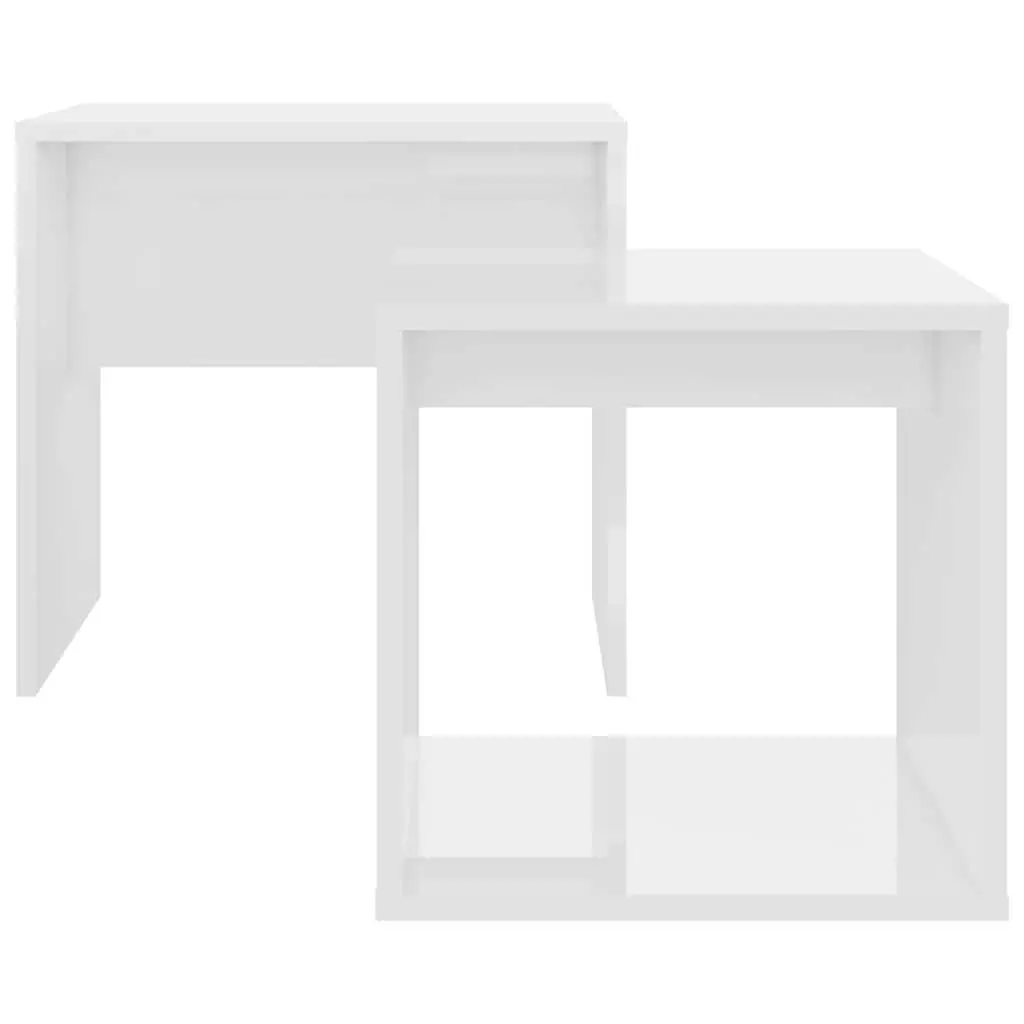 White 2-Piece Nesting Coffee Table Set