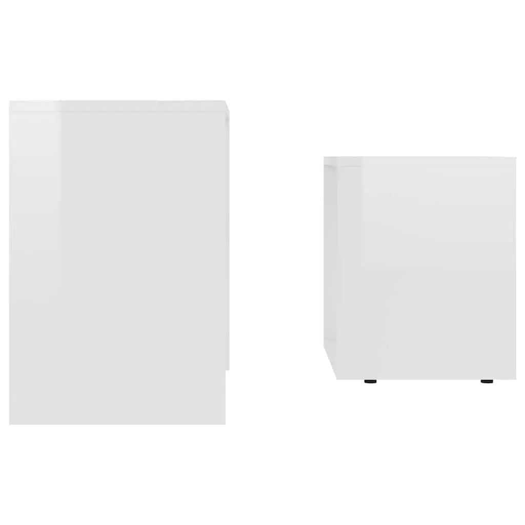 White 2-Piece Nesting Coffee Table Set