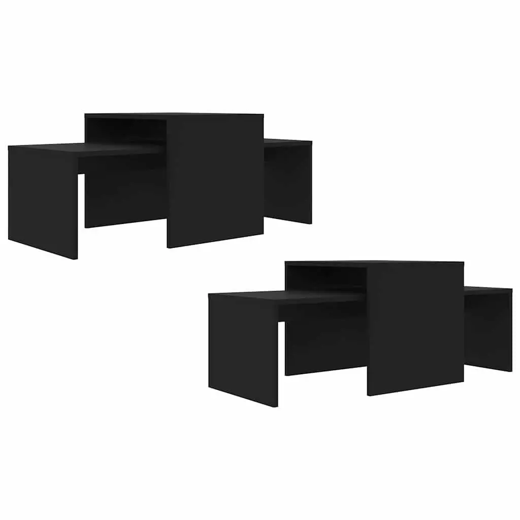 Black Nesting Tables Set for Living Rooms
