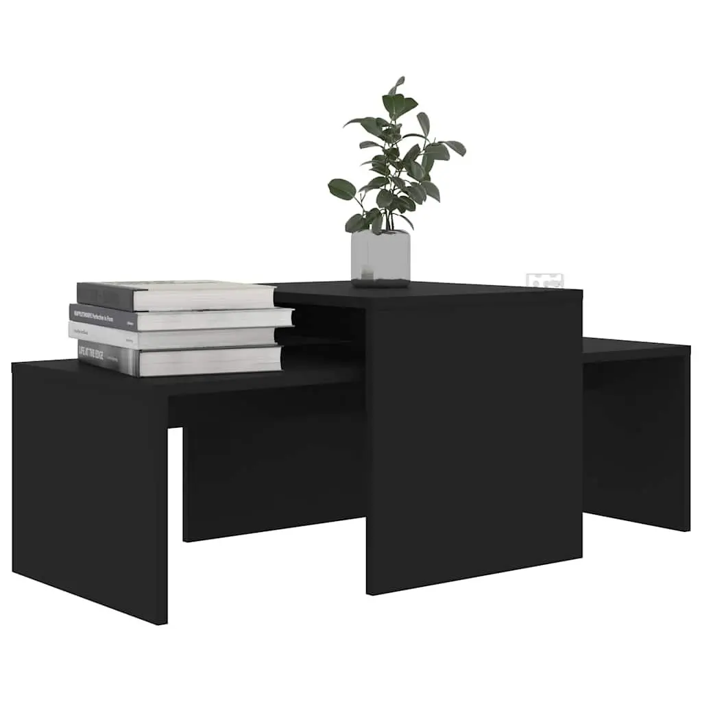 Black Nesting Tables Set for Living Rooms