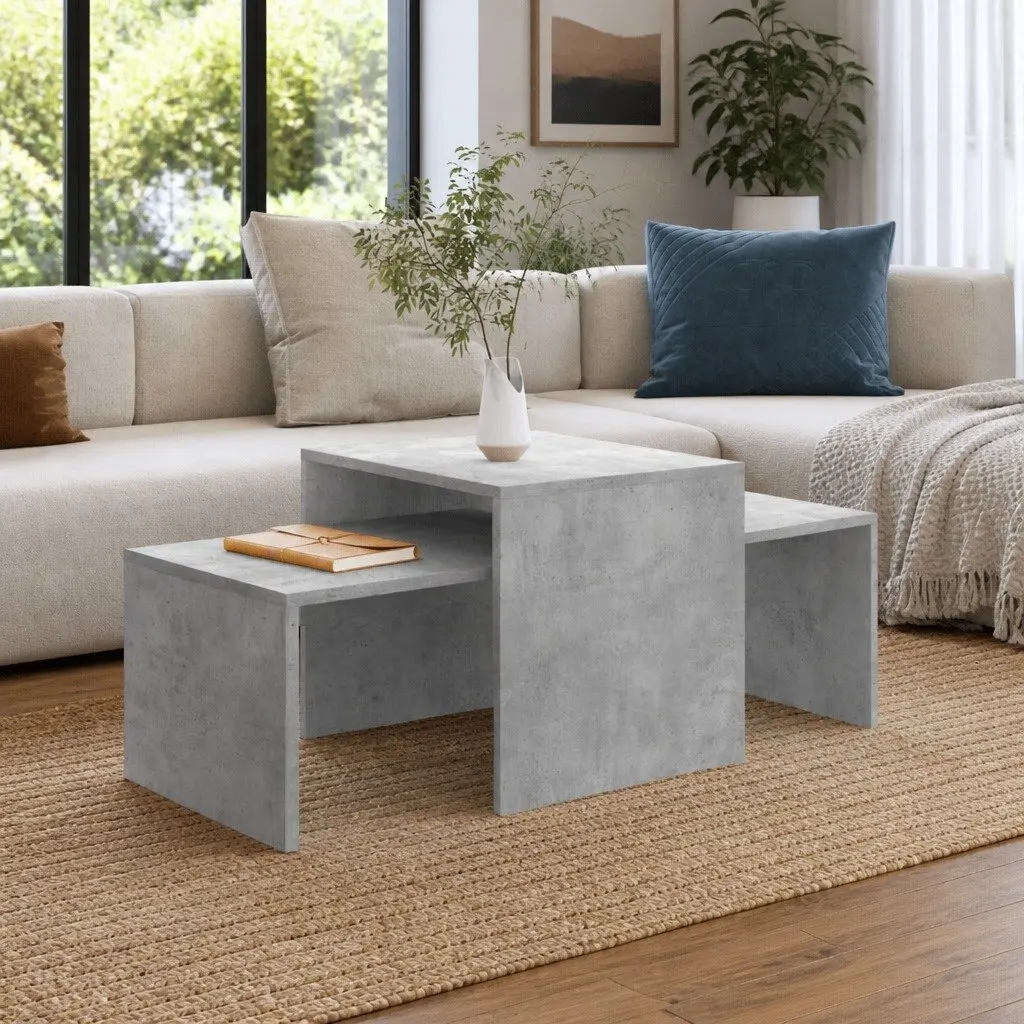 Grey Nesting Tables for Living Room Use