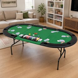 High-Quality Folding Poker Table for 9 Players
