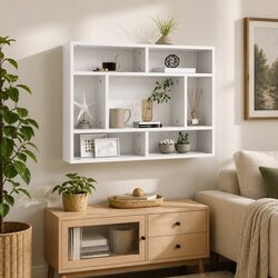 Sturdy Wall Shelf White 75x16x55 cm for Storage & Display