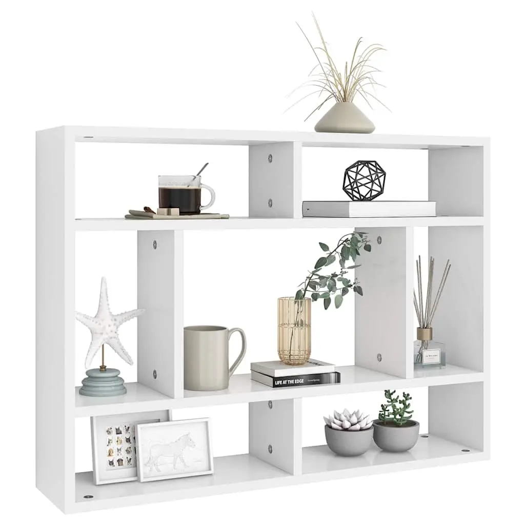 Wall Shelf White 75x16x55 cm for Storage & Display