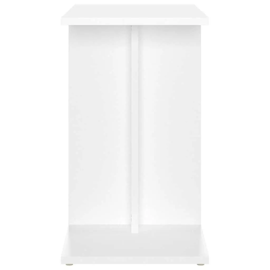 White Side Table for Living Room and Storage