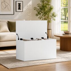 Modern White Storage Chest for Living Room and Bedroom