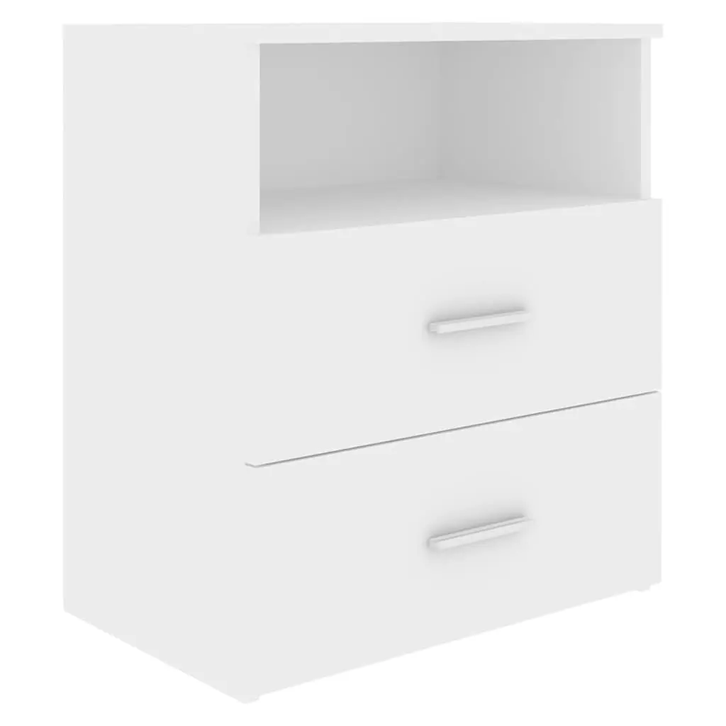 Bedside Tables White 50 x 32 x 60 cm 2 pcs Nightstand Cabinet Storage Drawers Shelf
