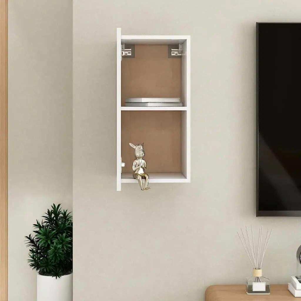 Wall-Mounted TV Cabinet with 2 Shelves