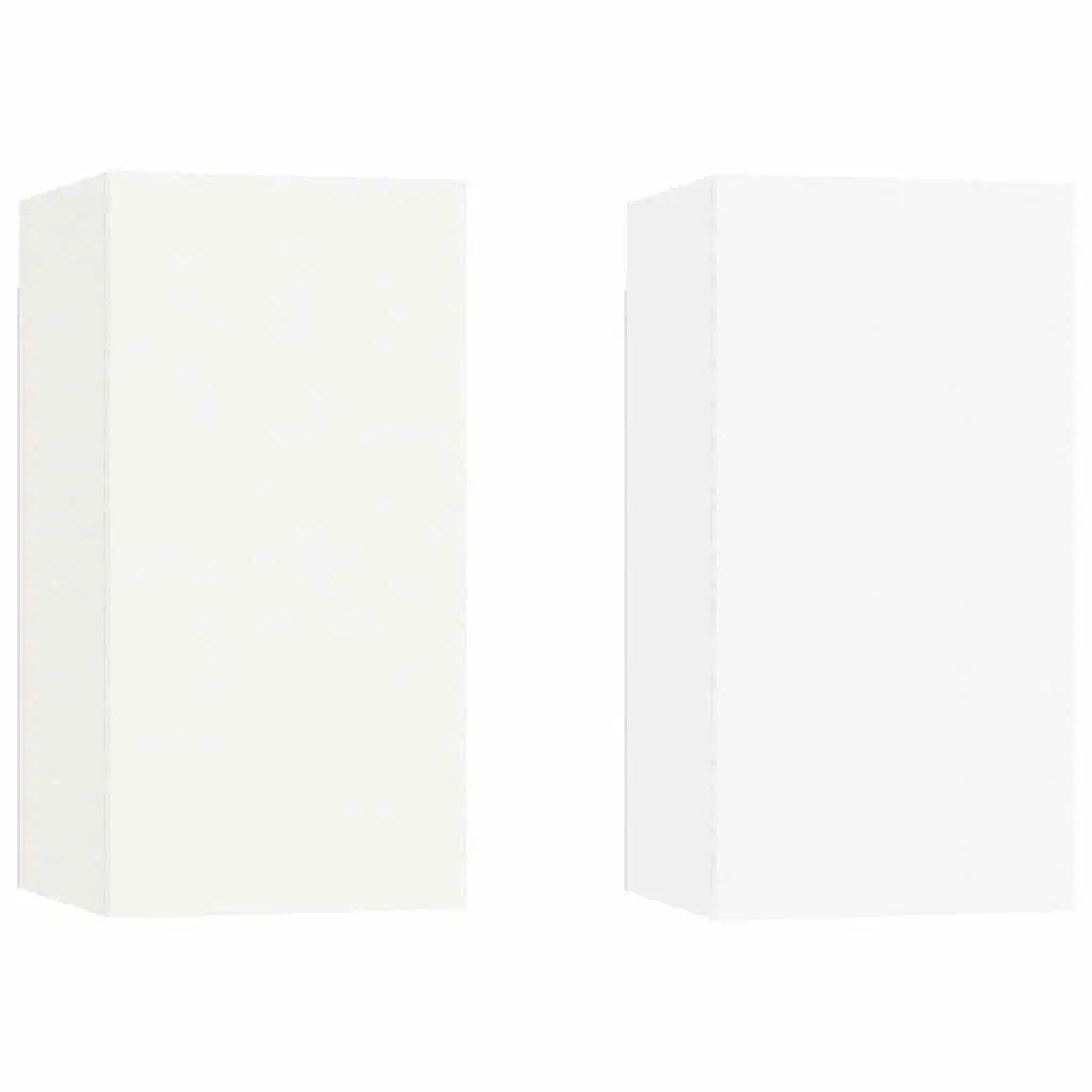 Wall-Mounted TV Cabinet Set in White