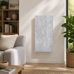 Grey Wall-Mounted TV Cabinet with 2 Shelves