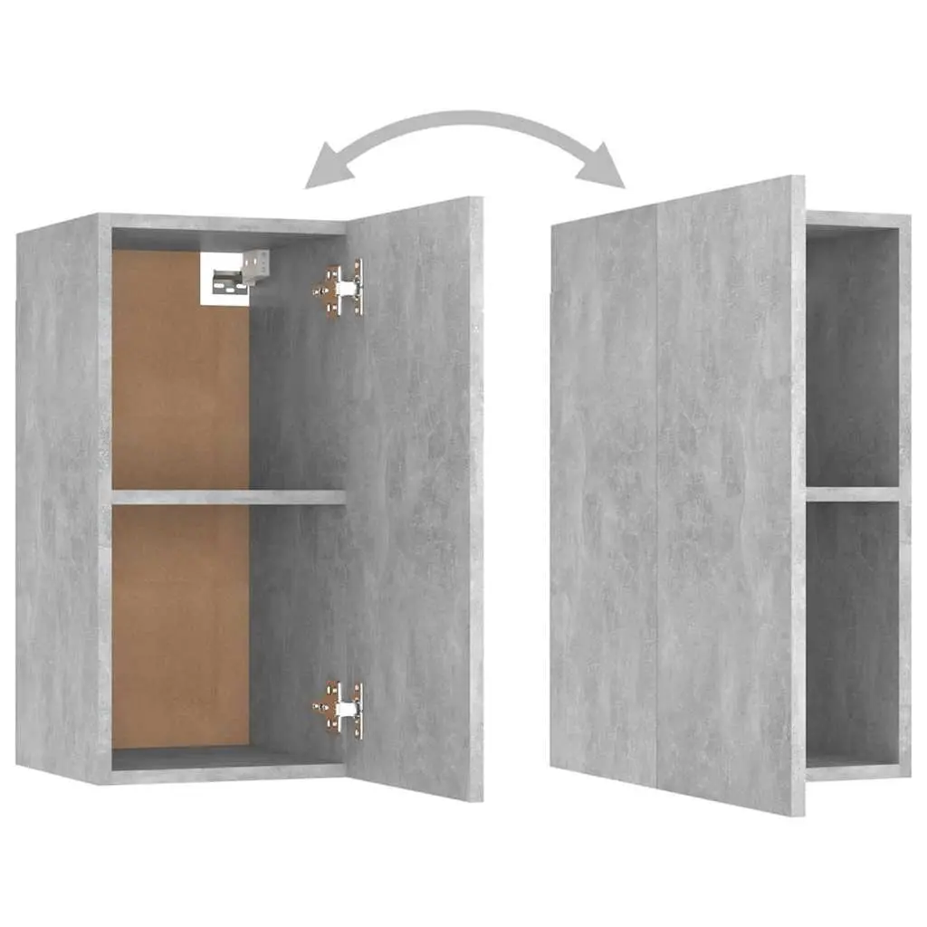 Wall-Mounted TV Cabinet Engineered Wood Grey 2 Shelves