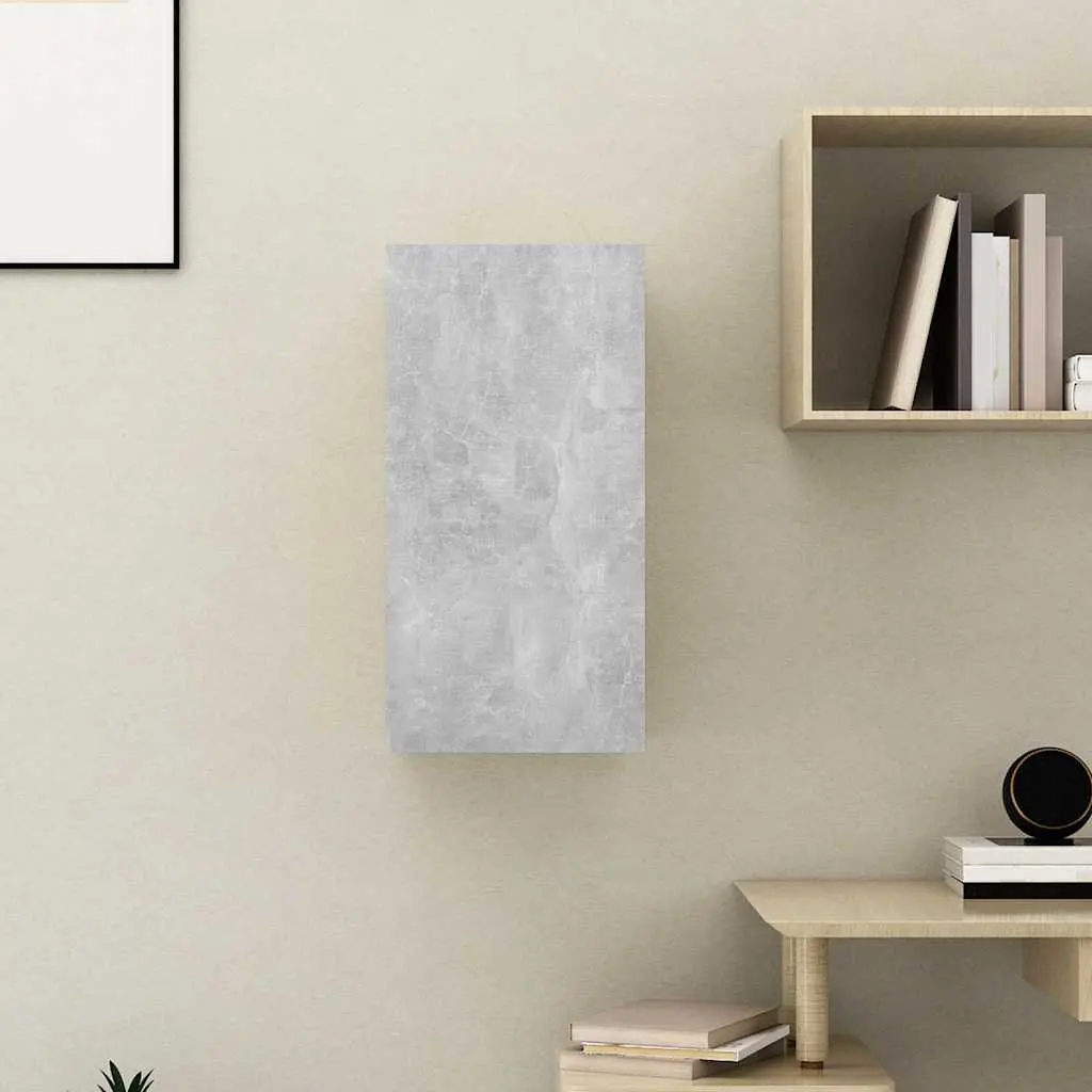Wall-Mounted TV Cabinet Engineered Wood Grey 2 Shelves