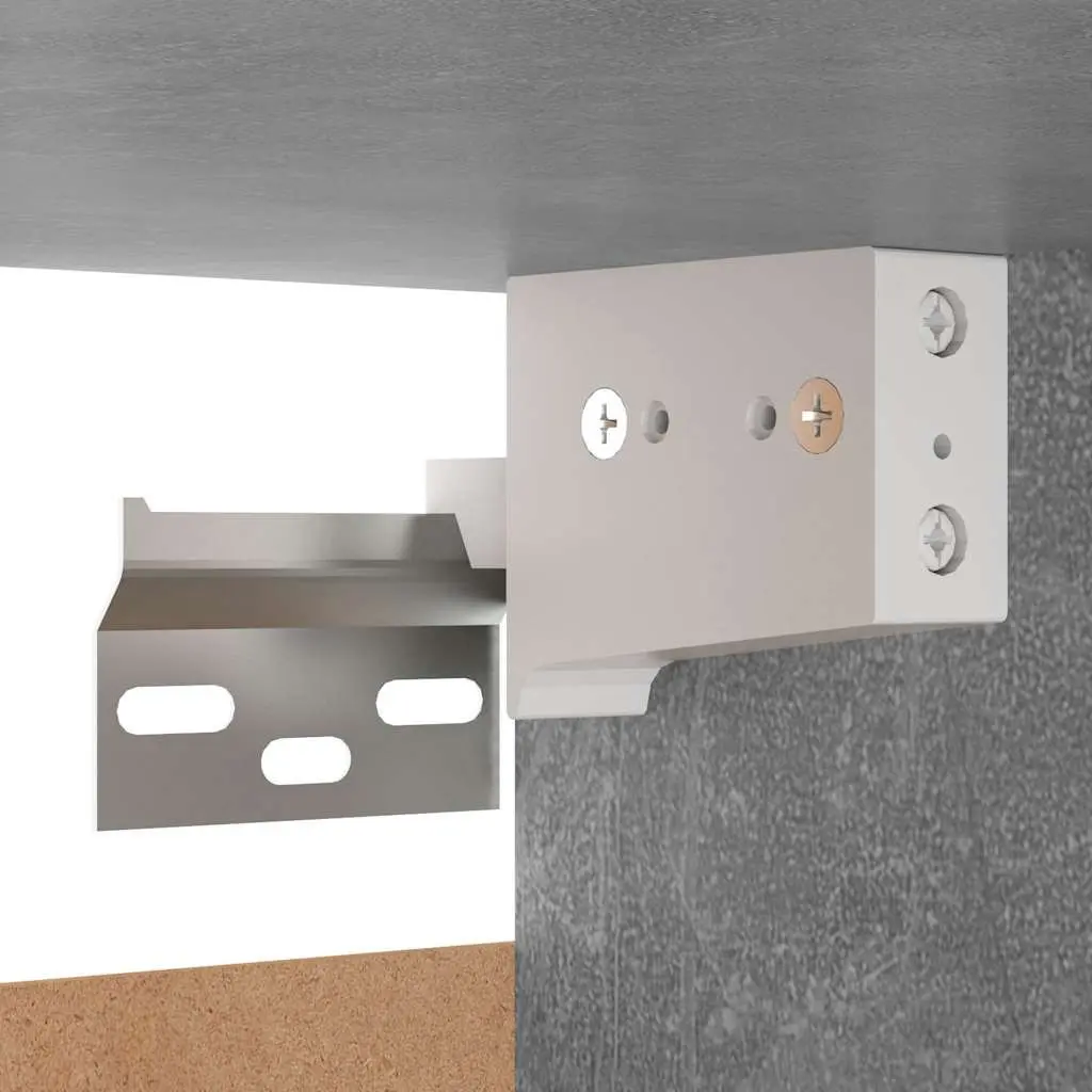 Wall-Mounted TV Cabinet Set Engineered Wood 30.5 x 30 x 90 cm Concrete Grey