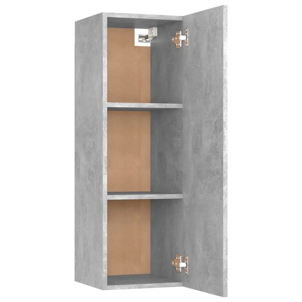 Wall-Mounted TV Cabinet Set Engineered Wood 30.5 x 30 x 90 cm Concrete Grey