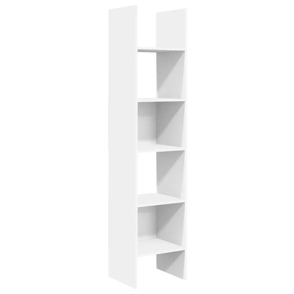 Book Cabinet Engineered Wood 40 x 35 x 180 cm White 5 Compartments