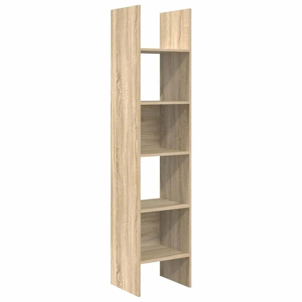 Sonoma Oak Book Cabinet with 5 Open Compartments