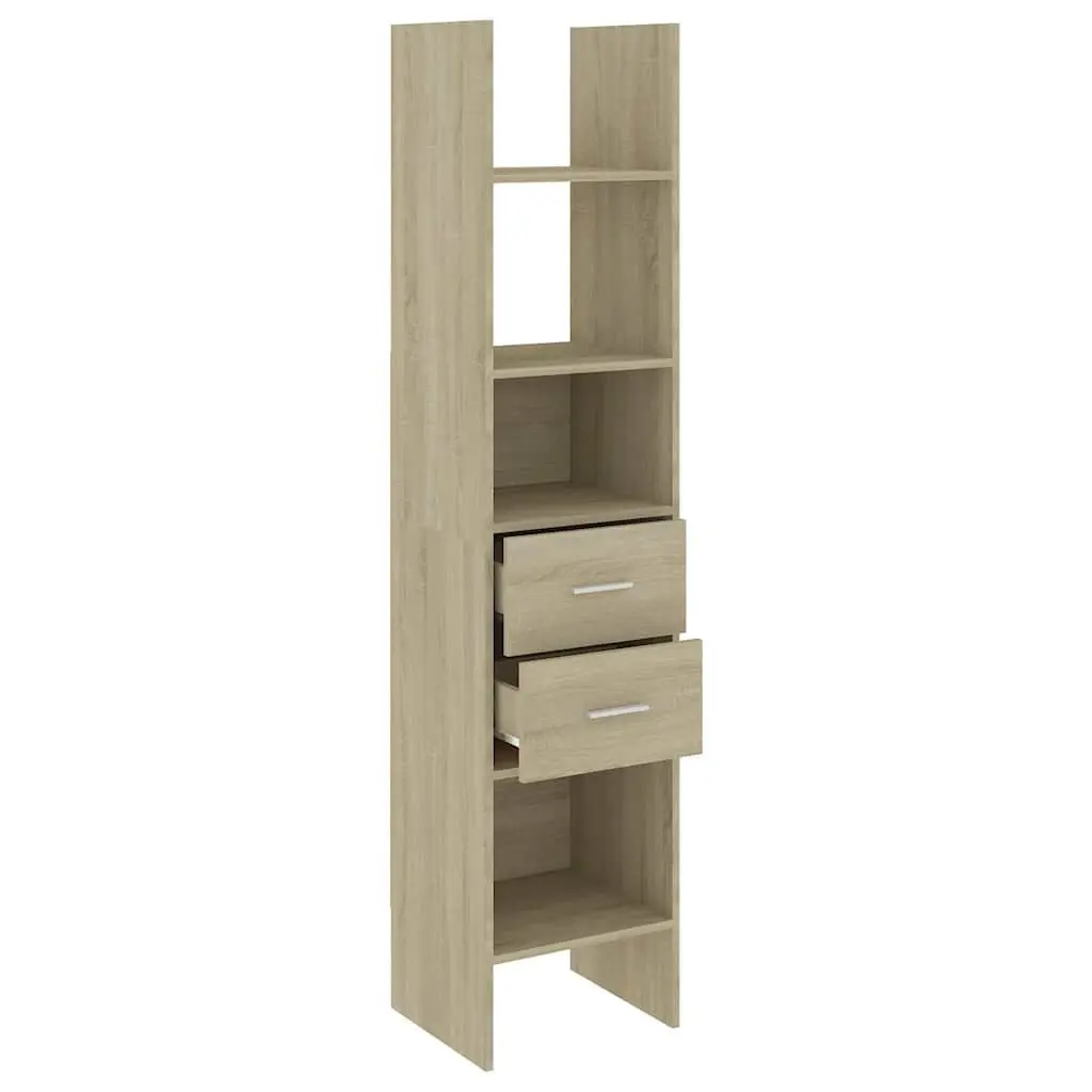 Engineered Wood Book Cabinet with Drawers