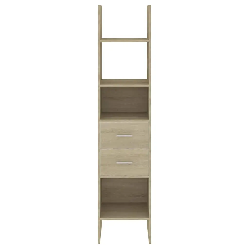 Engineered Wood Book Cabinet with Drawers