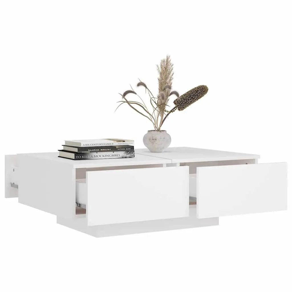 Coffee Table Engineered Wood 90x60x31cm White