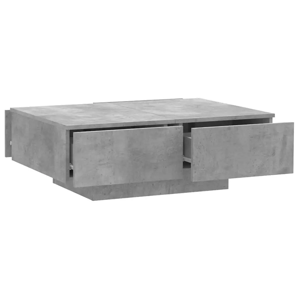 Grey Engineered Wood Coffee Table 90x60x31 cm