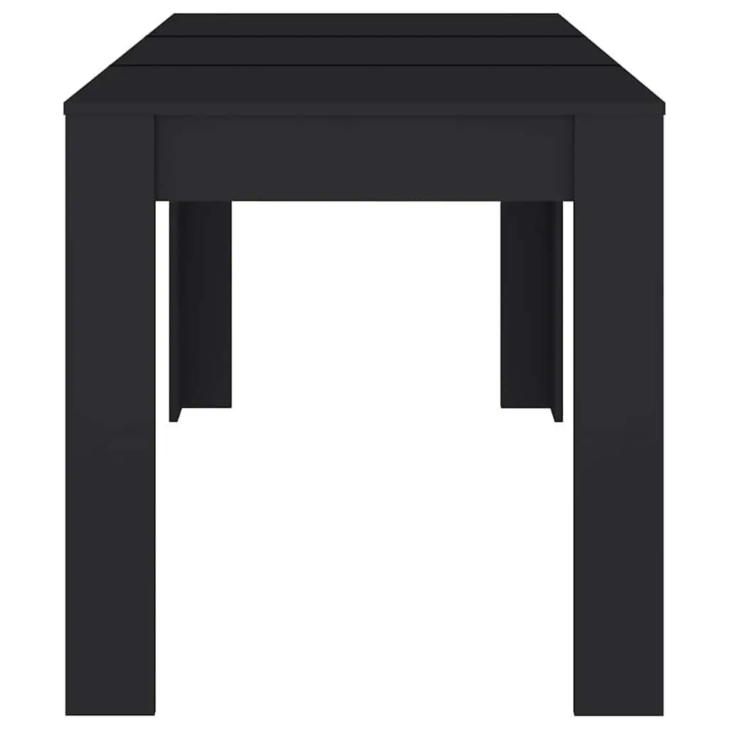 Dining Table Black Kitchen Dining Room Furniture Engineered Wood Modern Design