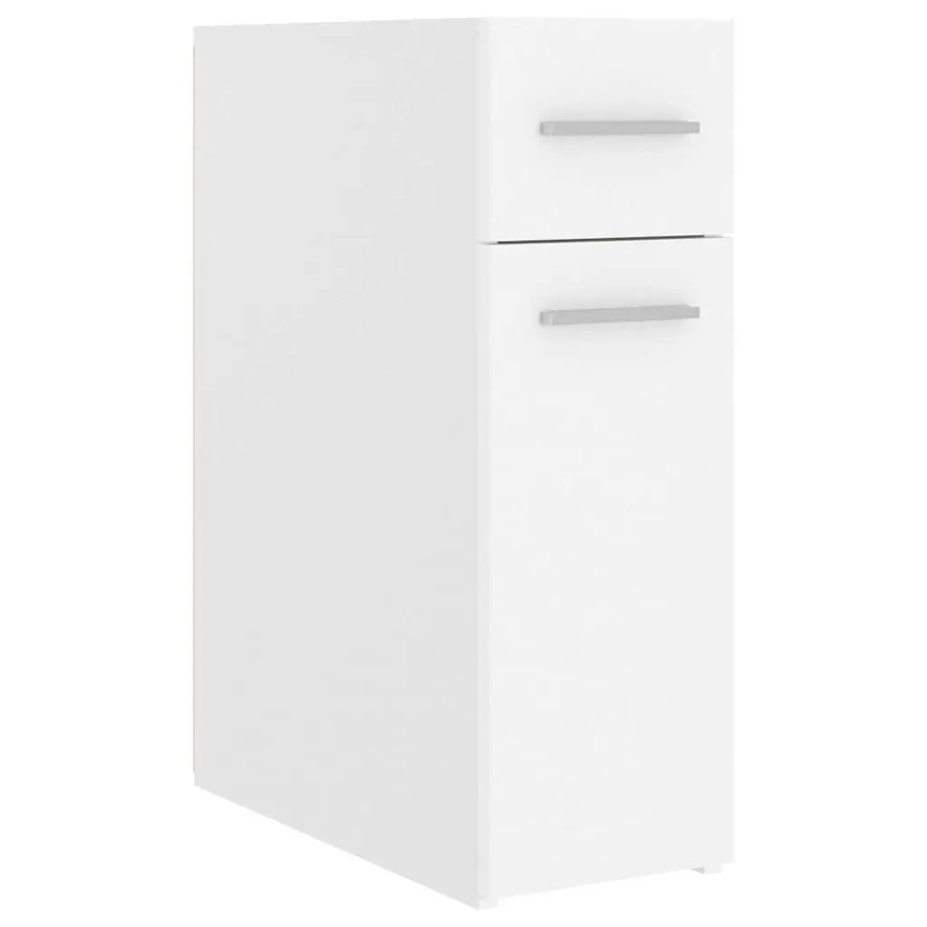 White Engineered Wood Storage Cabinet for Organised Spaces