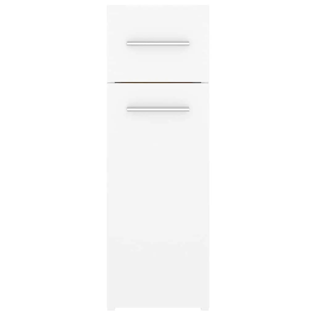 White Engineered Wood Storage Cabinet for Organised Spaces