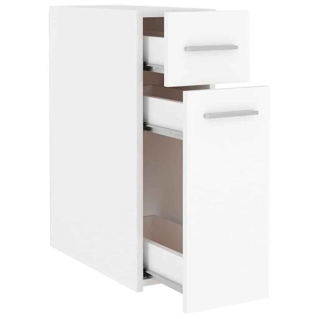 White Engineered Wood Storage Cabinet for Organised Spaces