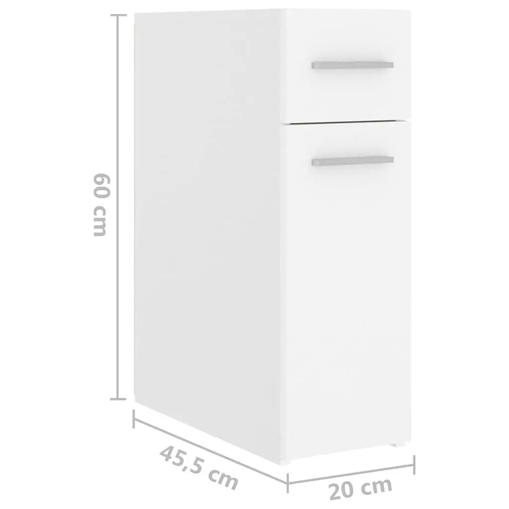 White Engineered Wood Storage Cabinet for Organised Spaces