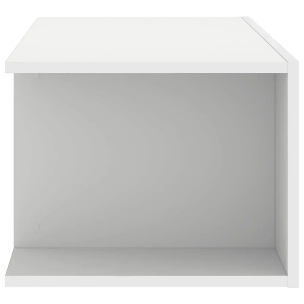 TV Cabinet RGB LED Lights White Modern Media Storage Unit 90 x 39 x 30 cm