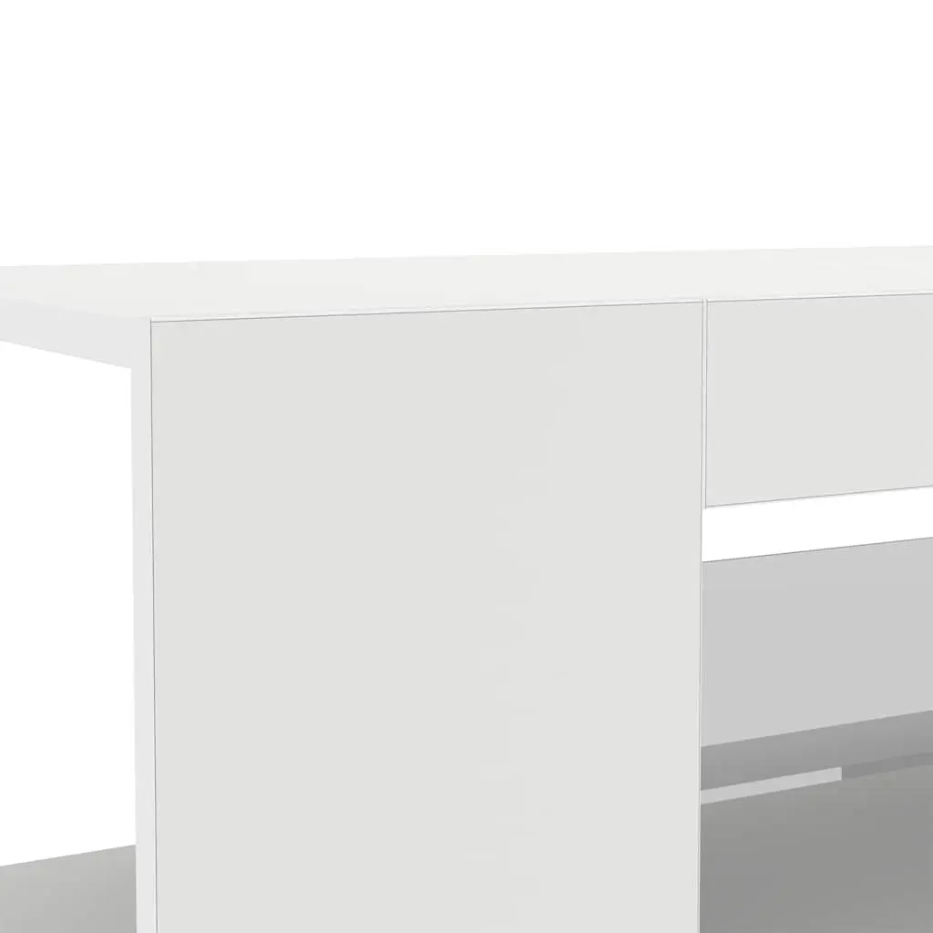 TV Cabinet RGB LED Lights White Modern Media Storage Unit 90 x 39 x 30 cm