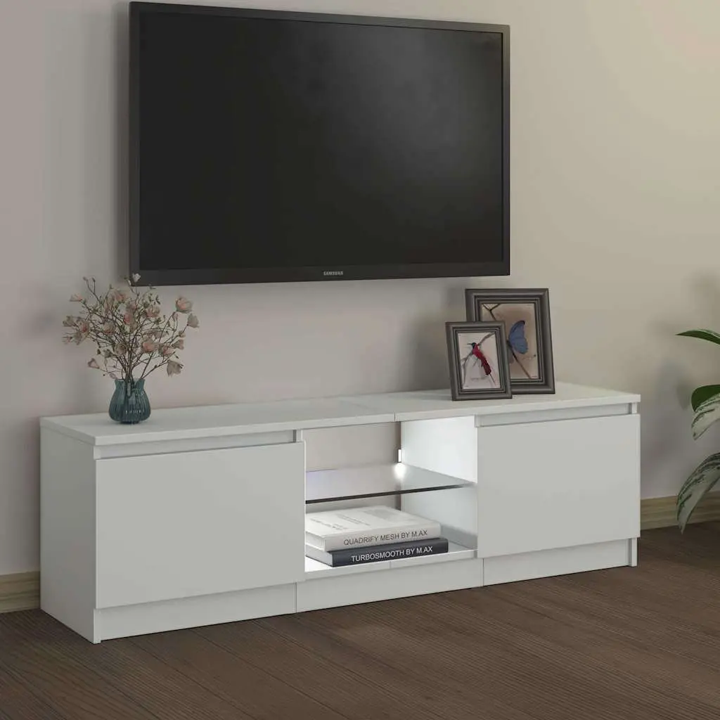 TV Cabinet Wood 120x30x36cm White