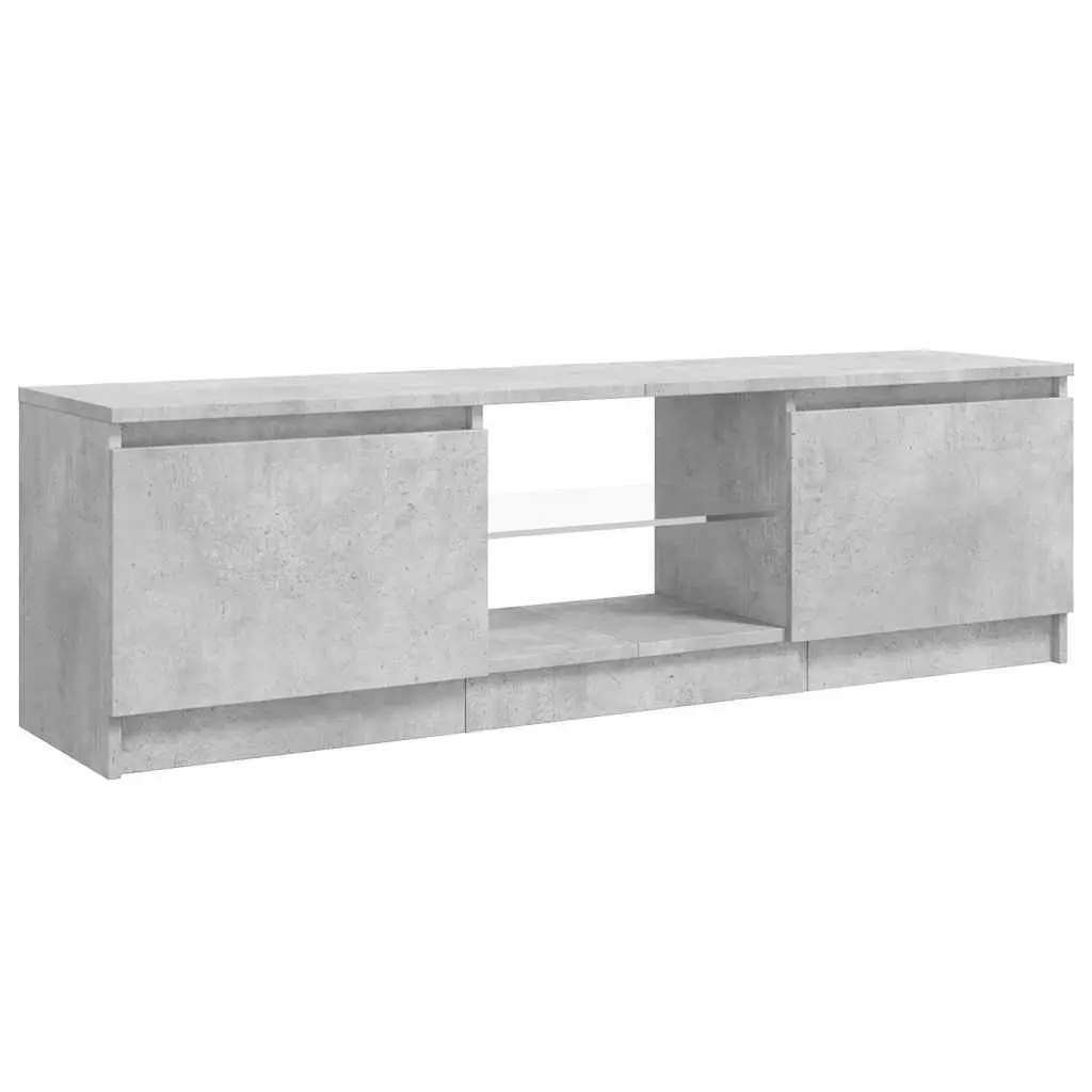 Grey Modern TV Cabinet with RGB LED Lighting