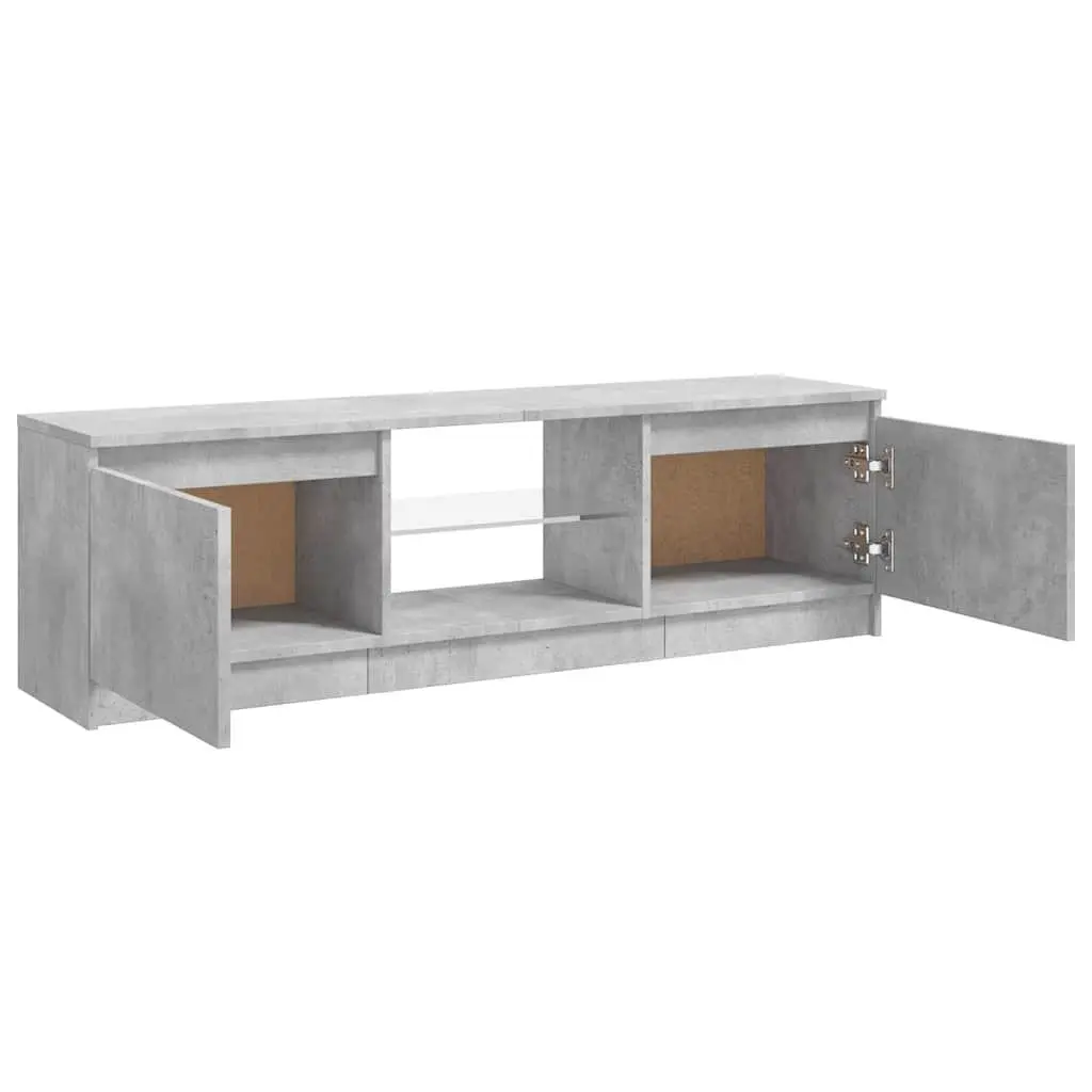 Grey Modern TV Cabinet with RGB LED Lighting